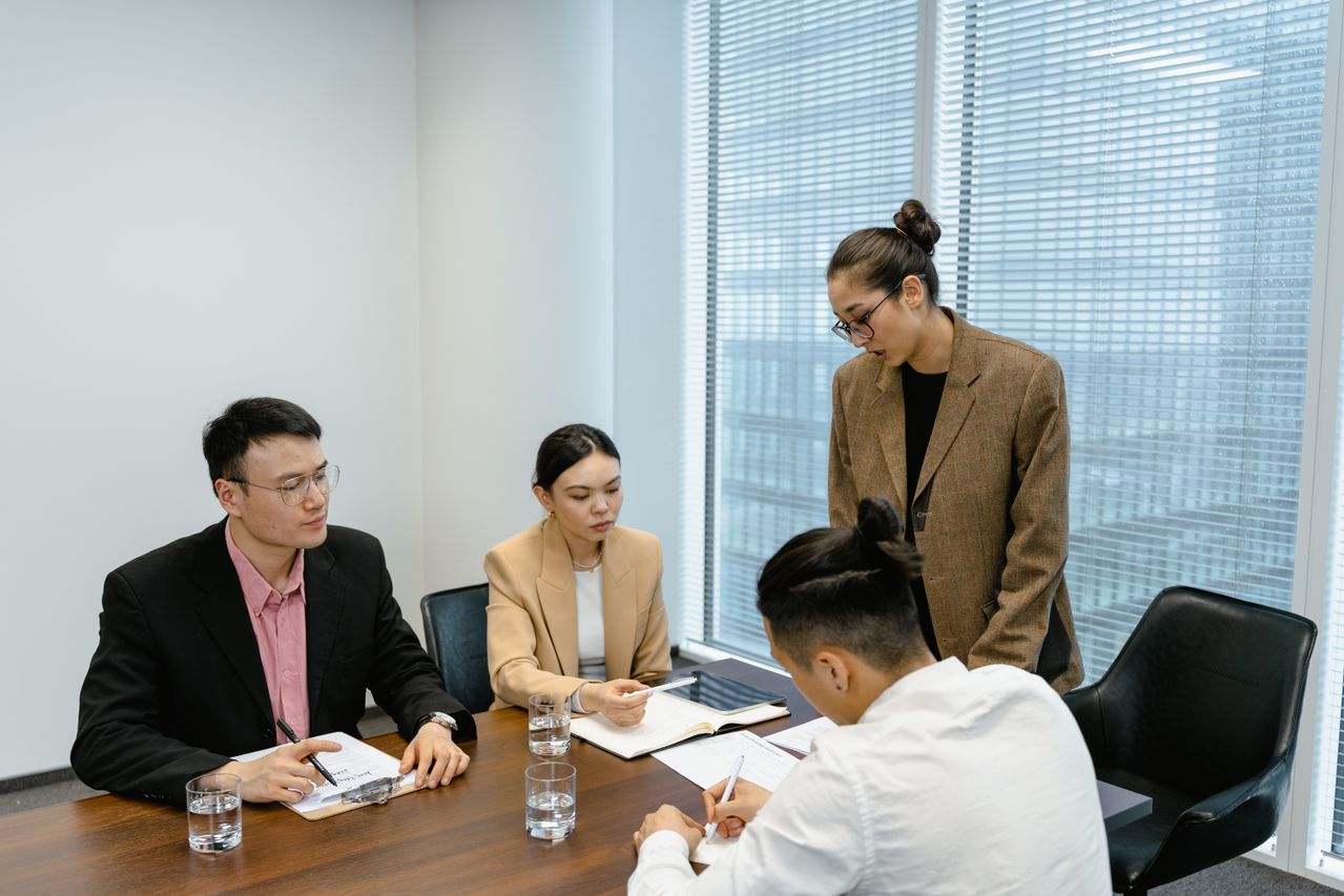 HR professional reviewing workplace policies and employee documentation